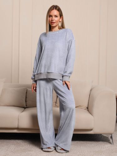 Изображение товара «Женский костюм (джемпер+брюки) из экстра софта «Диор [серый]» арт 77235» из магазина «Ивановский-Текстиль.РФ»