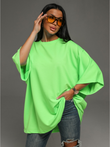 Изображение товара «Женская футболка из футера «Белла [зеленый]» арт 80898» из магазина «Ивановский-Текстиль.РФ»