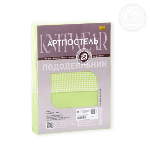 Изображение товара «Пододеяльник трикотажный «Клетка (зеленый)» арт 69464» из магазина «Ивановский-Текстиль.РФ»