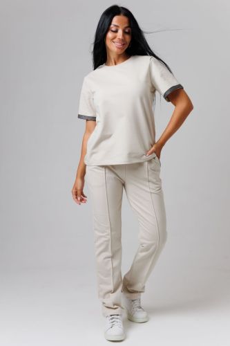Изображение товара «Женский костюм (футболка+брюки) из футера «2013/3» арт 86247» из магазина «Ивановский-Текстиль.РФ»