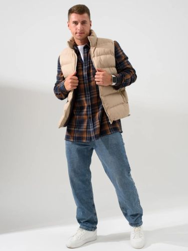 Изображение товара «Мужская рубашка из фланели «Скандинавия 2381-ф (сине-оранжевый)» арт 86663» из магазина «Ивановский-Текстиль.РФ»