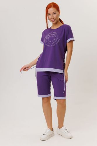 Изображение товара «Женский костюм (футболка+шорты) из кулирки с лайкрой «2150/2» арт 88246» из магазина «Ивановский-Текстиль.РФ»