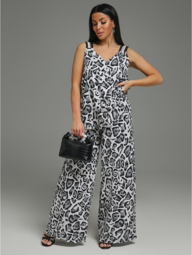 Изображение товара «Женский костюм (топ+брюки) из кулирки «Аманда [серый]» арт 82897» из магазина «Ивановский-Текстиль.РФ»