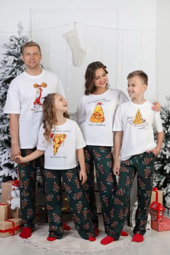 Изображение товара «Костюм для девочки (с брюками) из кулирки «Пиццайоло-1 [молочный]» арт 77021» из магазина «Ивановский-Текстиль.РФ»