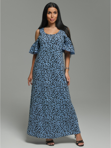 Изображение товара «Женское платье из кулирки «Новелла [голубой]» арт 84868» из магазина «Ивановский-Текстиль.РФ»