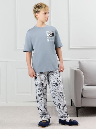 Изображение товара «Костюм для мальчика (футболка+брюки) из кулирки «Олимп-1 [серый]» арт 87644» из магазина «Ивановский-Текстиль.РФ»