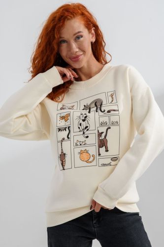 Изображение товара «Женский свитшот из футера с начесом «8569» арт 85800» из магазина «Ивановский-Текстиль.РФ»