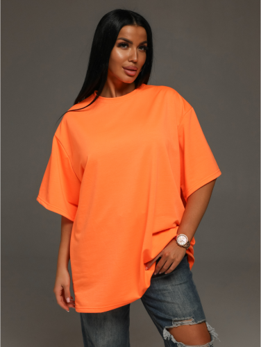 Изображение товара «Женская футболка из футера «Белла [оранжевый]» арт 80897» из магазина «Ивановский-Текстиль.РФ»