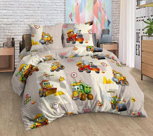 Изображение товара «Постельное бельё из бязи «Грузовичок» арт 83942» из магазина «Ивановский-Текстиль.РФ»