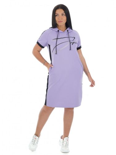 Изображение товара «Женское платье из футера «Хелена [сиреневый]» арт 83475» из магазина «Ивановский-Текстиль.РФ»