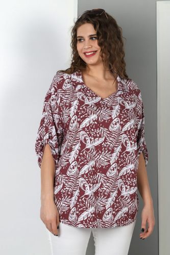 Изображение товара «Женская туника из штапеля «Сезон-1 [бордовый]» арт 72769» из магазина «Ивановский-Текстиль.РФ»