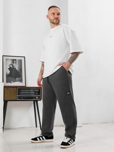 Изображение товара «Мужские брюки из футера с лайкрой «Акс [графитовый]» арт 88086» из магазина «Ивановский-Текстиль.РФ»