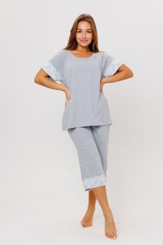 Изображение товара «Женская пижама (футболка+бриджи) из кулирки «1866» арт 88153» из магазина «Ивановский-Текстиль.РФ»