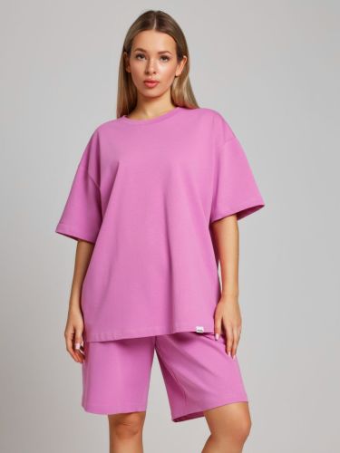 Изображение товара «Женский костюм (футболка+шорты) из кулирки «Азарт-3 [розовый]» арт 84988» из магазина «Ивановский-Текстиль.РФ»