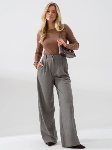 Изображение товара «Женский лонгслив из кашкорсе «2382-каш (коричневый)» арт 86665» из магазина «Ивановский-Текстиль.РФ»