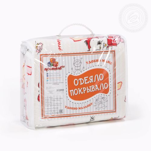 Изображение товара «Одеяло-покрывало для ребенка из трикотажа «Буквы» арт 83058» из магазина «Ивановский-Текстиль.РФ»