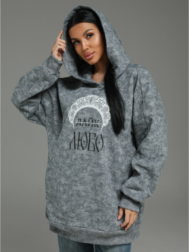 Изображение товара «Женское худи из футера 3х нитки пенье фирча «Яхонт [светло-серый (оптик) варенка]» арт 87272» из магазина «Ивановский-Текстиль.РФ»
