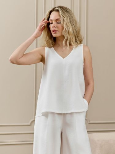 Изображение товара «Женская блузка из фактурного полотна «Ясмина-2 [белый]» арт 89665» из магазина «Ивановский-Текстиль.РФ»