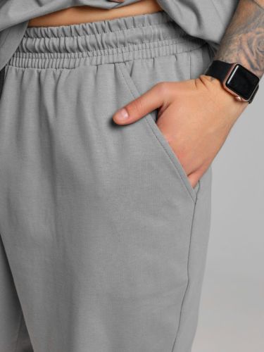 Изображение товара «Мужской костюм (футболка+шорты) из кулирки «Азарт-4 [серый]» арт 84990» из магазина «Ивановский-Текстиль.РФ»