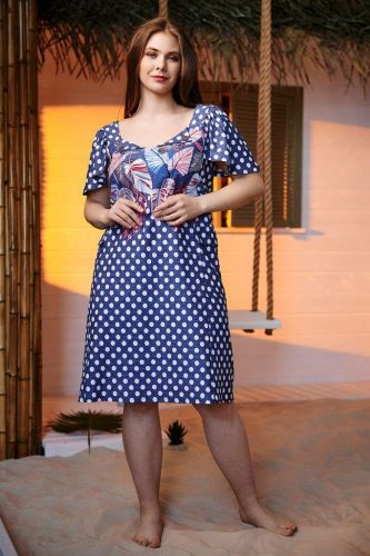 Изображение товара «Посл размер Женское платье из кулирки «7385» арт 88216» из магазина «Ивановский-Текстиль.РФ»