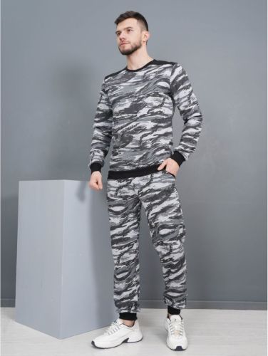 Изображение товара «Мужской костюм (кофта+брюки) из футера с начесом и рибаны «Воин» арт 48002» из магазина «Ивановский-Текстиль.РФ»
