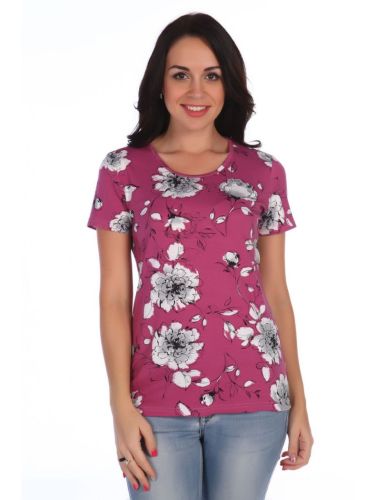 Изображение товара «Женская футболка из вискозы дижиталь «Имидж [цветы]» арт 84974» из магазина «Ивановский-Текстиль.РФ»