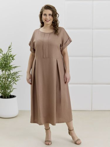 Изображение товара «Женское платье из плательной ткани «Скарлет [коричневый]» арт 89272» из магазина «Ивановский-Текстиль.РФ»