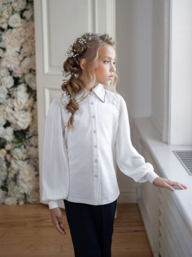 Изображение товара «Блузка для девочки из вискозы «Василиса» арт 87576» из магазина «Ивановский-Текстиль.РФ»