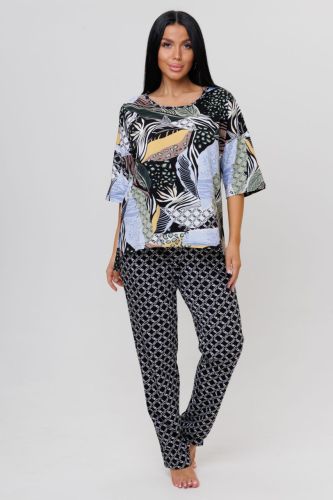 Изображение товара «Женский костюм (футболка+брюки) из кулирки «1798/8» арт 85917» из магазина «Ивановский-Текстиль.РФ»