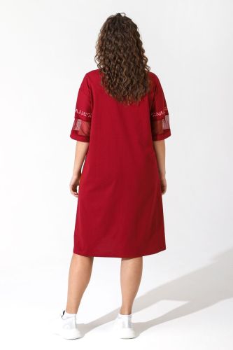 Изображение товара «Женская туника из кулирки «Медея [бордовый]» арт 73081» из магазина «Ивановский-Текстиль.РФ»