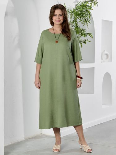 Изображение товара «Женское платье из плательной ткани «Камео-1 [хаки]» арт 89439» из магазина «Ивановский-Текстиль.РФ»