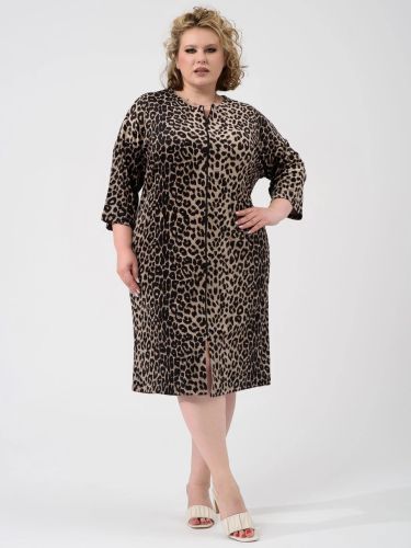 Изображение товара «Женский халат (на молнии) из велюра «Сафари 2426-В (коричневый)» арт 87778» из магазина «Ивановский-Текстиль.РФ»