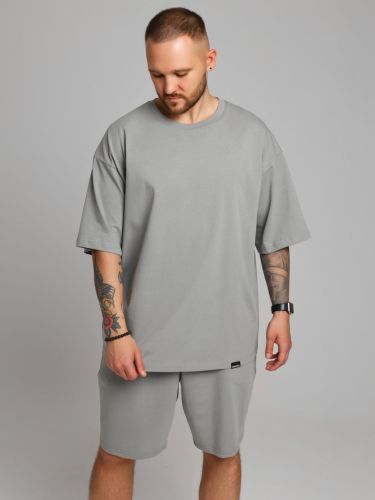 Изображение товара «Мужской костюм (футболка+шорты) из кулирки «Азарт-4 [серый]» арт 84990» из магазина «Ивановский-Текстиль.РФ»