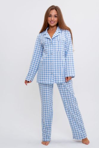 Изображение товара «Женский костюм (рубашка+брюки) из футера с начесом «1479/2» арт 86638» из магазина «Ивановский-Текстиль.РФ»