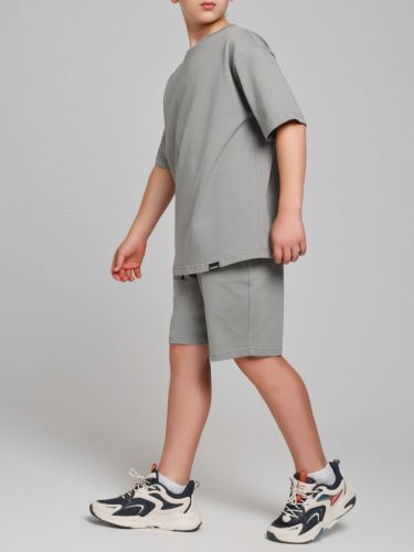 Изображение товара «Костюм для мальчика (футболка+шорты) из кулирки «Азарт-2 [серый]» арт 84989» из магазина «Ивановский-Текстиль.РФ»