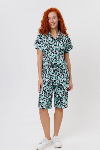 Изображение товара «Женский костюм (рубашка+шорты) из кулирки «2264» арт 89925» из магазина «Ивановский-Текстиль.РФ»