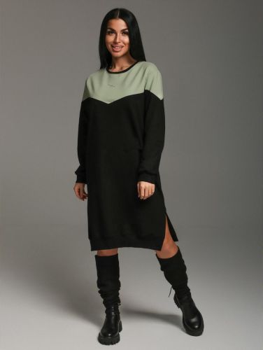 Изображение товара «Посл размер Женское платье из футера с лайкрой «Виктория (ментол)» арт 88207» из магазина «Ивановский-Текстиль.РФ»