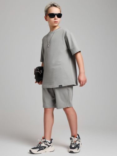 Изображение товара «Костюм для мальчика (футболка+шорты) из кулирки «Азарт-2 [серый]» арт 84989» из магазина «Ивановский-Текстиль.РФ»