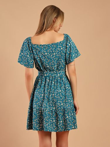 Изображение товара «Женское платье из штапеля «Леди шарм-1 [петроль]» арт 84208» из магазина «Ивановский-Текстиль.РФ»