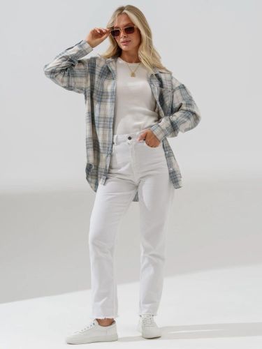 Изображение товара «Женская рубашка из фланели «Имидж 2288-Ф (бирюзовый)» арт 86424» из магазина «Ивановский-Текстиль.РФ»