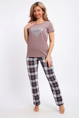 Изображение товара «Женский костюм (футболка+брюки) из кулирки «51205» арт 87589» из магазина «Ивановский-Текстиль.РФ»