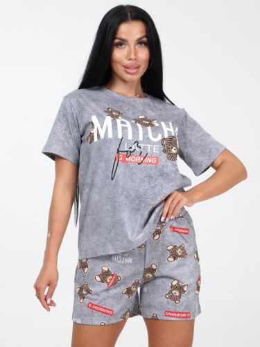 Изображение товара «Женский костюм (футболка+шорты) из кулирки «2386кш-111» арт 79889» из магазина «Ивановский-Текстиль.РФ»