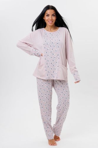 Изображение товара «Женская пижама (кофта+брюки) из кулирки «2058/1» арт 77297» из магазина «Ивановский-Текстиль.РФ»