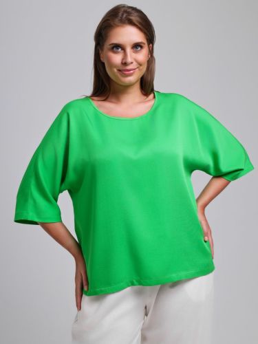 Изображение товара «Женская блузка из плательной ткани «Летний драйв-2 [ярко-зеленый]» арт 85008» из магазина «Ивановский-Текстиль.РФ»
