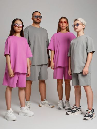 Изображение товара «Мужской костюм (футболка+шорты) из кулирки «Азарт-4 [серый]» арт 84990» из магазина «Ивановский-Текстиль.РФ»