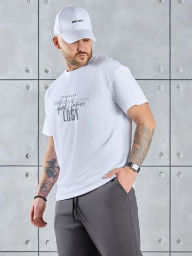 Изображение товара «Мужская футболка из кулирки с лайкрой «Арчи-2 [белый]» арт 88137» из магазина «Ивановский-Текстиль.РФ»