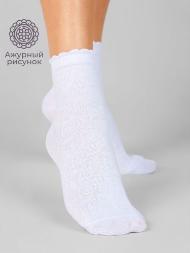 Изображение товара «Набор женских носков (5 пар) «С956 [белый]» арт 75158» из магазина «Ивановский-Текстиль.РФ»