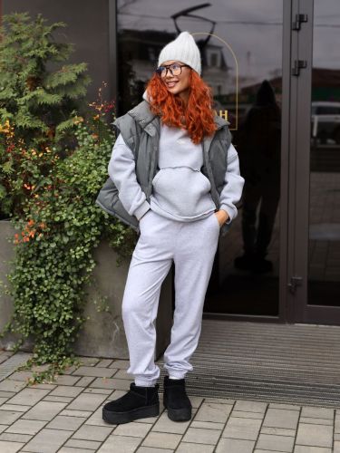 Изображение товара «Женские брюки из футера с мехом «2252/2» арт 87108» из магазина «Ивановский-Текстиль.РФ»