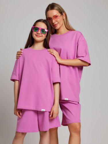 Изображение товара «Женский костюм (футболка+шорты) из кулирки «Азарт-3 [розовый]» арт 84988» из магазина «Ивановский-Текстиль.РФ»
