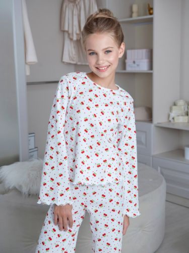 Изображение товара «Пижама для девочки (футболка+брюки) из интерлока «Сериз» арт 86749» из магазина «Ивановский-Текстиль.РФ»